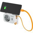 tessan 3 in 1 wall socket 1xschuko 1xusb 1xtype c cable 15cm ts 332 de photo