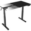 icy box ergonomic motorised desk incl spilled desktop 140x170cm and digital touch panel ib ew122b tt photo