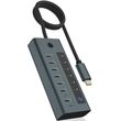 icy box 7 port type c 32 gen2 hub with lcd screen and psu 36w ib hub1457 c31 photo
