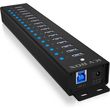 icy box 17 port usb 32 hub black ib hub1717 u3 photo