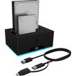 icy box rgb usb 32 docking and clone station for 2x25 35 hdd ssd black ib 127cl u3 photo