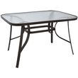 trapezi bravo 120x70x72yek metalliko kafe me gyalini epifaneia hm502102 photo