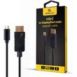 cablexpert usb c to displayport male adapter 4k 60hz 2m black retail pack a cm dpm 01 photo
