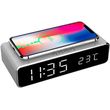 gembird digital alarm clock with wireless charging function silver dac wpc 01 s photo