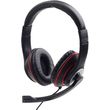 gembird jack stereo headset black with red ring mhs 03 bkrd photo