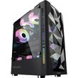 armaggeddon gaming pc case dual chamber with 3 argb fans tritron 3 black tritron3 b photo