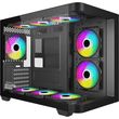 armaggeddon micro atx steel pc case aquaron x curve 285 fully black aquaron xc285b photo