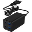 gembird 4 port 65w gan usb pd fast charger black ta uc 2a2c pd65 01 bk photo