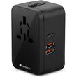 lamtech universal power travel adapter 2xusb 1xtype c 20w black photo