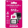 kioxia 4k micro sd gen2 512gb exceria plus uhs i u3 with adapter lmpl2m512gg2 photo