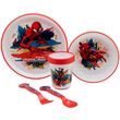 stor marvel spiderman 5 pcs non slip bicolor premium set plate bowl tumbler cutlery83581 photo