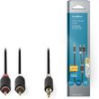 nedis cabw22200at10 stereo audio cable 35 mm male 2x rca male 10 m anthracite photo