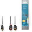 nedis cabw22200at20 stereo audio cable 35 mm male 2x rca male 20 m anthracite photo