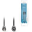 nedis cagb22050bk50 stereo audio cable 35 mm male 35 mm female 50m black photo