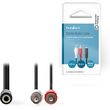 nedis cagb22255bk02 stereo audio cable 2x rca male 35 mm female 02 m black photo