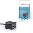 nedis cagb22945bk stereo audio adapter 35 mm male 2x 35 mm female blackp photo