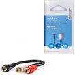 nedis cagb24010bk02 subwoofer cable rca male 2x rca female 020m black photo