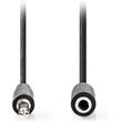 nedis cagl22050bk20 stereo audio cable 35mm male 35mm female 200m black photo