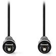 nedis cagl25000bk100 optical audio cable toslink male toslink male 100m black photo