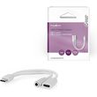 nedis ccgb65900wt01 usb 20 type c adapter usb c male 35mm female 010m white photo