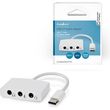 nedis ccgb65950wt01 usb 20 adapter usb c male 35mm female 010m white photo