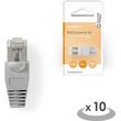 nedis ccgb89350gy rj45 connector male solid utp cat5 10pcs greyp photo