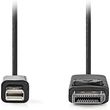 nedis ccgl37400bk20 mini displayport 12 cable mini displayport male displayport male 200m black photo