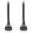 nedis ccgl60750bk10 usb 20 cable usb c male usb micro b male 60w 100m black photo