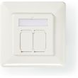 nedis ccgp89250iv network wall box cat 6a 2x rj45 female flat face mounting ivory photo