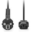 nedis cegl10020bk30 angled power cable plug with earth contact male iec 320 c13 300m black photo