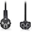 nedis cegl10100bk20 power cable angled schuko male iec 320 c5 200m black photo