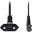 nedis cegl11055bk20 angled power cable euro male iec 320 c7 200m black photo