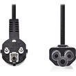 nedis cegt10100bk20 power cable earth contact male iec 320 c5 angled 90 200m black photo
