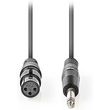 nedis cotg15120gy100 unbalanced xlr audio cable xlr 3 pin female 635 mm male 10 m greyc photo
