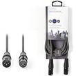 nedis coth15010gy50 balanced xlr audio cable xlr 3 pin male xlr 3 pin female 50 m grey photo