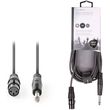 nedis coth15120gy30 unbalanced xlr audio cable xlr 3 pin female 635 mm male 30 m grey photo