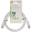 nedis csgl40000wt15 coax cable iec coax male iec coax female 90db 150m white photo