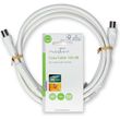 nedis csgl40020wt15 coax cable iec coax male iec coax female 120db 150m white photo
