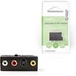 nedis cvgb31902bk switchable scart adapter scart male s video female 3x rca female black photo