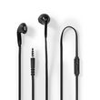 nedis hpwd2021bk wired earphones 35mm with cable length 120m built in microphone black photo