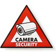 nedis stckwc105 warning sticker camera security symbol set of 5 pieces photo