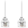 nedis tcgl90200wt100 telecom cable rj11 male rj11 male 100m whitet photo