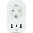 nedis wifip151fwt smartlife wi fi smart plug with type f 1xusb c 2xusb 3680w whitep photo