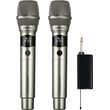 sonicgear dual professional uhf wireless led microphone wm 3300 ul platinum wm3300uld pl photo