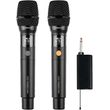 sonicgear dual professional uhf wireless led microphone wm 3300 ul obsidian wm3300uld o photo