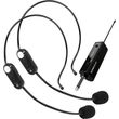 sonicgear rechargeable dual headset microphones wmh 100 ul black wmh100uld photo