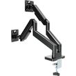 gembird desk mounted adjustable double monitor arm 17 32 black ma da2 06 photo