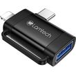 lamtech 2 in 1 portable adapter ip usb c male to usb20 female black lam980534 photo