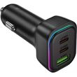 lamtech high power 3 port car charger 60w black lam980497 photo