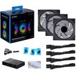 lian li uni fan infinity sl 120 3pcs reverse black triple pack include controller case fan photo
